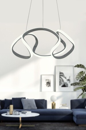 Enzo Smoked Modern Pendant Lamp LED Chandelier ENZO03 - Dekorluna