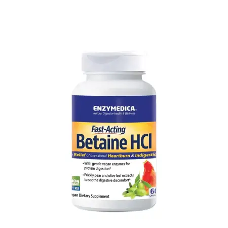 Enzymedica Betaine HCl (60 Capsules) - Enzymedica