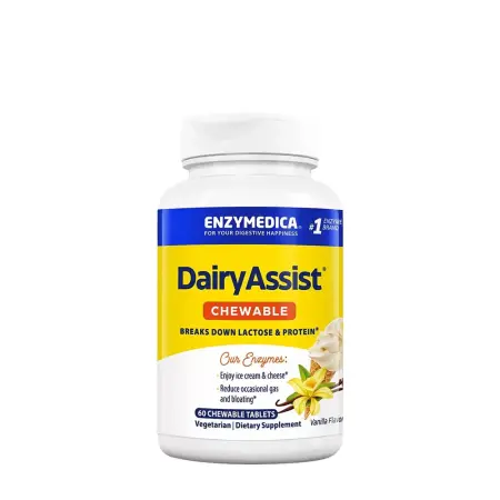 Enzymedica DairyAssist® Chewable (60 Chewable Tablets, Vanilla) - Enzymedica