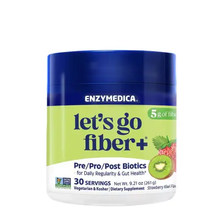 Enzymedica Let’s Go Fiber+ Strawberry Kiwi (30 Servings) - Enzymedica