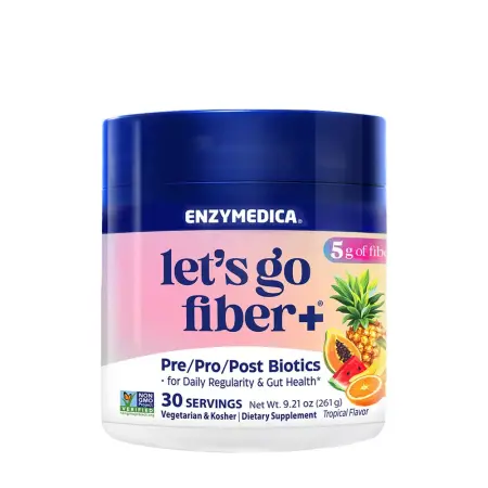 Enzymedica Let’s Go Fiber+ Tropical (30 Servings) - Enzymedica