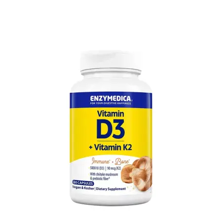 Enzymedica Vitamin D3 + Vitamin K2 (60 Capsules) - Enzymedica