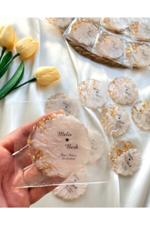 Epoksi Magnet 25 Adet Söz Nişan Nikah Düğün Kına Hediyelik Organizasyon epok-15 - Gami Handmade
