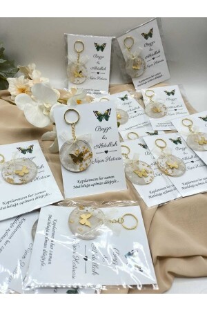 Epoxy Keychain with 25 Cards Wedding, henna, promise, engagement Gift Keychain Gift SZHDYLK04 - ZEKAAVM