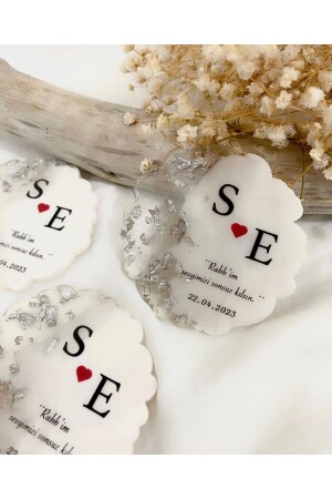 Epoxy Magnet 25 Pieces Promise - Engagement - Wedding - Henna - Wedding Gift - Quran Souvenir - Circumcision - Mevlüt - Sy Süsyağmuru