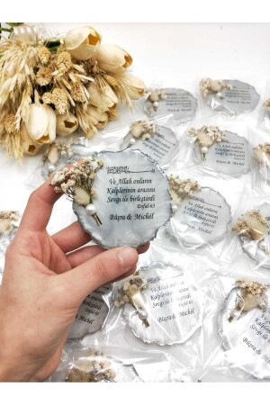 Epoxy Magnet 25 Pieces Promise Engagement Wedding Henna Wedding Gift Quran Souvenir Circumcision Mevlüt - Zekaavm