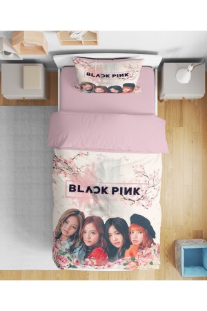 Erayshome Black Pink 3d Tek Kişilik Çarşafsız Nevresim Takımı BlckPnk10Ç - Erays Home