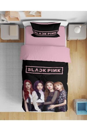 Erayshome Black Pink 3d Tek Kişilik Nevresim Takımı BlckPnk9 - Erays Home