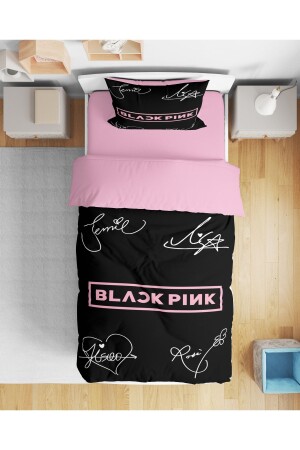 Erayshome Black Pink 3d Tek Kişilik Nevresim Takımı BlckPnkk0 - Erays Home