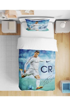 Erayshome Cristiano Ronaldo 3D-Einzelbettbezug-Set ohne Laken CR7_TK - Erays Home
