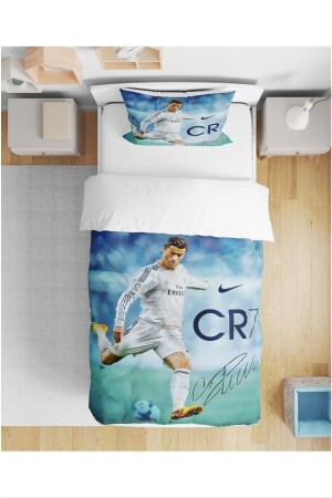 Erayshome Cristiano Ronaldo 3d Single Duvet Cover Set CRNLD7 - Genel Markalar