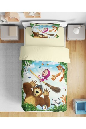 Erayshome Masha And The Bear 3d Single Duvet Cover Set Msha_Bear - Erays Home