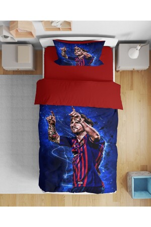 Erayshome Messi 3D-Einzelbettbezug-Set ohne Laken Mssi_Ç - Erays Home