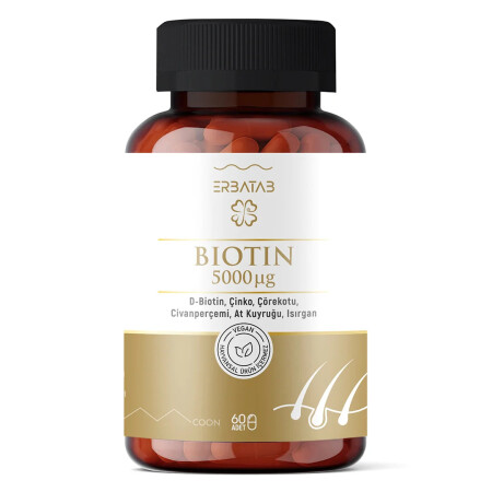 ERBATAB Biotin (Zinc Black Cumin Yarrow Horsetail Nettle Extract) - shifaah