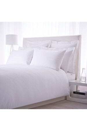 Eris Series White Hotel Duvet Cover 83 Thread 160x220 53152 - RH TEKSTİL