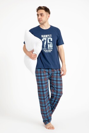 Bedrucktes Herren-Pyjama-Set mit kurzen Ärmeln pzrn 278874 / M. K. 2170-K - TAMPAP
