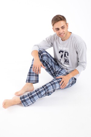 Erkek Baskılı Pijama Takımı Uzun Kollu 2170 TP-2170 - TAMPAP