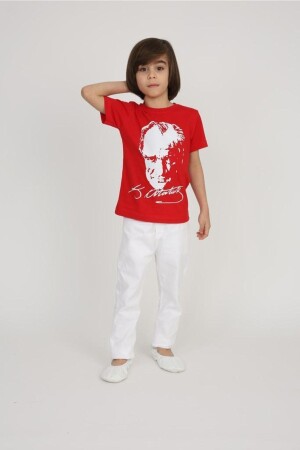 Erkek Çocuk Atatürk T-shirt Pantolon 23 Nisan 29 Ekim Gösteri Kıyafeti - Dıgıl Kids