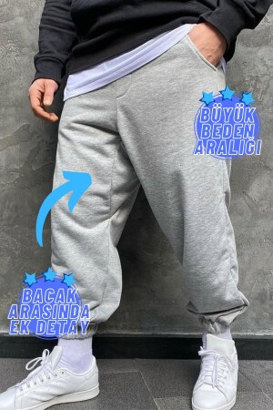 Erkek Gri Oversize Eşofman Altı - Rollie
