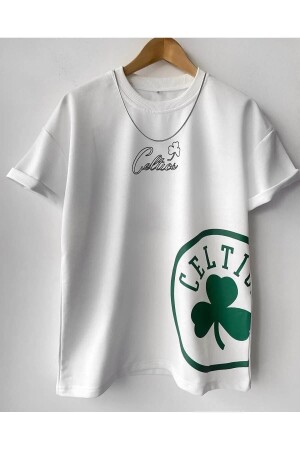 Erkek Oversize Baskılı Pamuklu Bisiklet Yaka Kısa Kollu T-shirt - Garalio