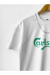 Erkek Oversize Calsberg Baskılı Bisiklet Yaka T-shirt T133465 - NETTENSTORE