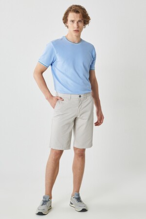 Erkek Taş Slim Fit Dar Kesim Armürlü %100 Pamuk Casual Chino Şort 4A0222200008 - AC&Co / Altınyıldız Classics