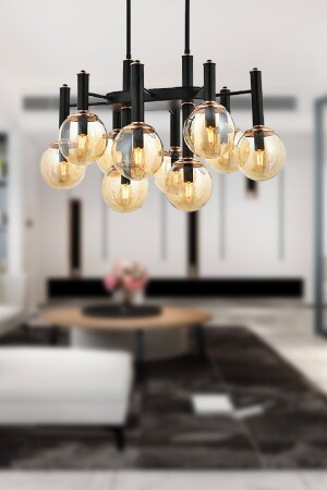 Erna 10-Piece Pendant Lamp Modern Retro Pendant Lamp, Living Room Chandelier 3294-10-BL - Apliqa