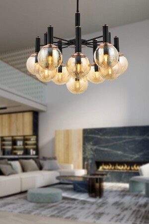 Erna 11-Piece Pendant Lamp Modern Young Room Bedroom Kitchen Living Room Chandelier 3294-11-BL - Apliqa