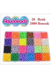 Ersatzperlenset 20 Farben 2000 Stück Aquabeads Aqua 2400 Ersatz - Aqua Beads