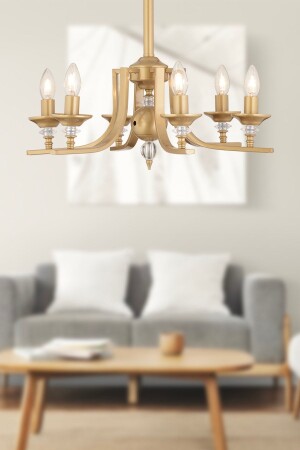 Erza 6-Piece Antique Modern Pendant Lamp Bedroom Living Room Chandelier 3694-06-FR - Apliqa