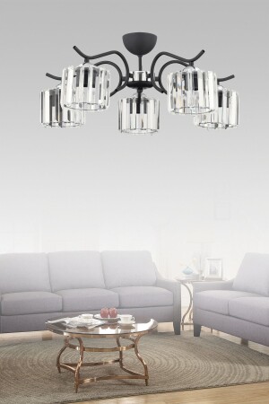 ESMA 5-PIECE MODERN CRYSTAL PLAFONIER CHANDELIER - Esslight