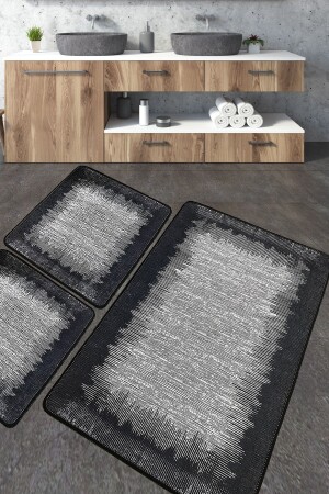 Esper Bathroom Carpet Djt Set of 3 Bathroom Rug Mat Washable Non-Slip - Chilai Home