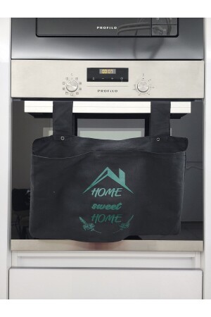 Essentials Home Sweet Home Oven Front Organizer Black - Exalted Hawk