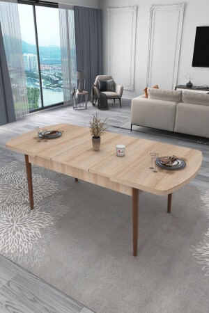 Esstisch aus Holz, Schmetterlingstisch, ausziehbarer Tisch für 6 Personen (neues SONOMO) 301005 - Renlife
