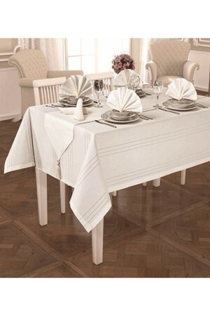 Ester Dinner Set Cream 26 Pieces - Çeyiz Sokağı