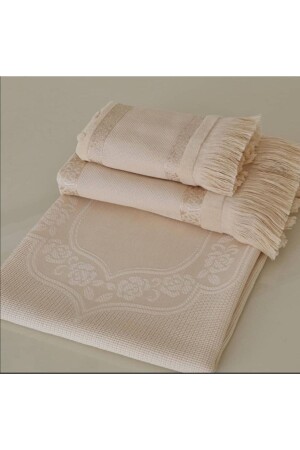 Etamin Gebetsteppich 3er-Set (Gebetsteppich, kleines Handtuch, großes Handtuch) Seccade3lu1 - AYZEN HOME