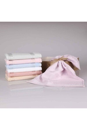 Etamine Towel Embroidered 30*50 6 Pieces Kpmspz ST01526 - Fiesta