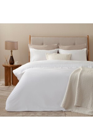 Etape Duvet Cover Set 230x220 Cm White CD231TEK293 - Chakra