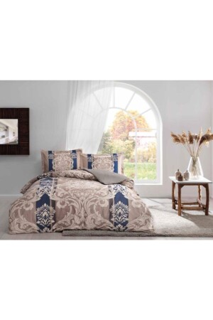 Ethan Brown Double Cotton Satin Duvet Cover Set 60264166 - Taç