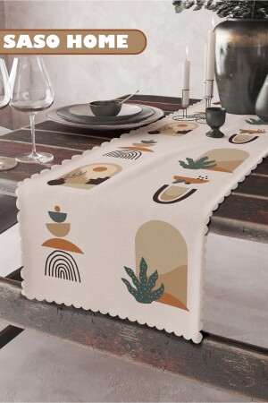 Ethnic African Surrealist Patterned Quality Velvet Fabric 45x140 Cm Decorative - Gift Runner - Sasohome