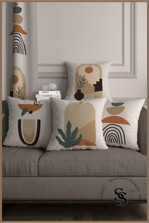 Ethnic African Surrealist - (Suitable for Every Seat) 4-Piece Digital Printed Throw Pillow Cover Saso-002 - SasoHome