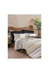 Ethnic Double Complete Set Elvira Black FOUR-SEASONS-DOUBLE-ELVİRA-BLACK - Cotton Box