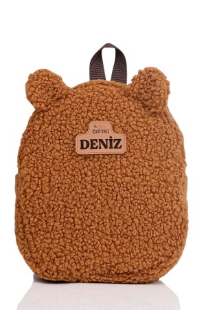 Etikete İsim Yazıyoruz - Kahverengi Teddy Kreş Ve Okul Öncesi Çocuk Sırt Çantası - Bonika