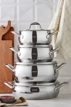 Etiler Induction Based 8 Piece Steel Cookware Set 153. 03. 08. 3515 - Karaca
