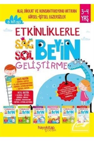 Etkinliklerle Sağ Beyin Sol Beyin Geliştirme Seti - 6 Kitap Takım - Hayykitap