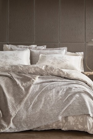 Etta Double Fall Winter Dowry Set 8 Pieces - Gray YTSGRPIST-1546147 - Yataş