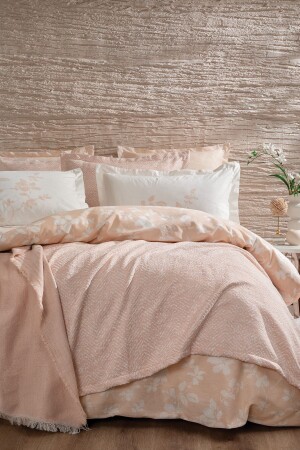 Etta Double Fall Winter Dowry Set 8 Pieces - Powder YTSGRPIST-1546148 - Yataş