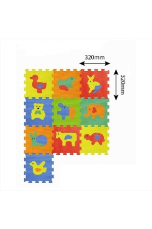 Eva 10 Teile Puzzle Spielmatte Tiere / - Baby Toys