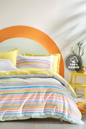 Evan Ranforce Double Duvet Cover Set - Pink YTSGRPIST-14751861475186 - Yataş