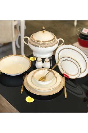 Evelıza 60 PRÇ Crown Yemek Takımı SEVGI20608 - Aryıldız